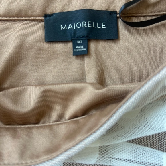 MAJORELLE Cream Asymmetrical Pencil Skirt - Picture 4 of 4